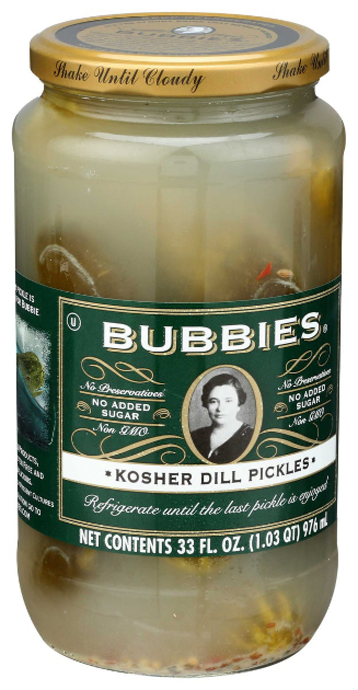 BUBBIE'S KOSHER DILL PICKLES, 33oz 