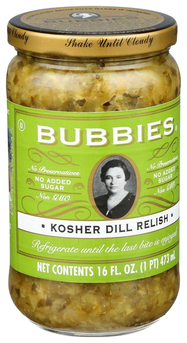 BUBBIE'S KOSHER DILL RELISH, 16oz 