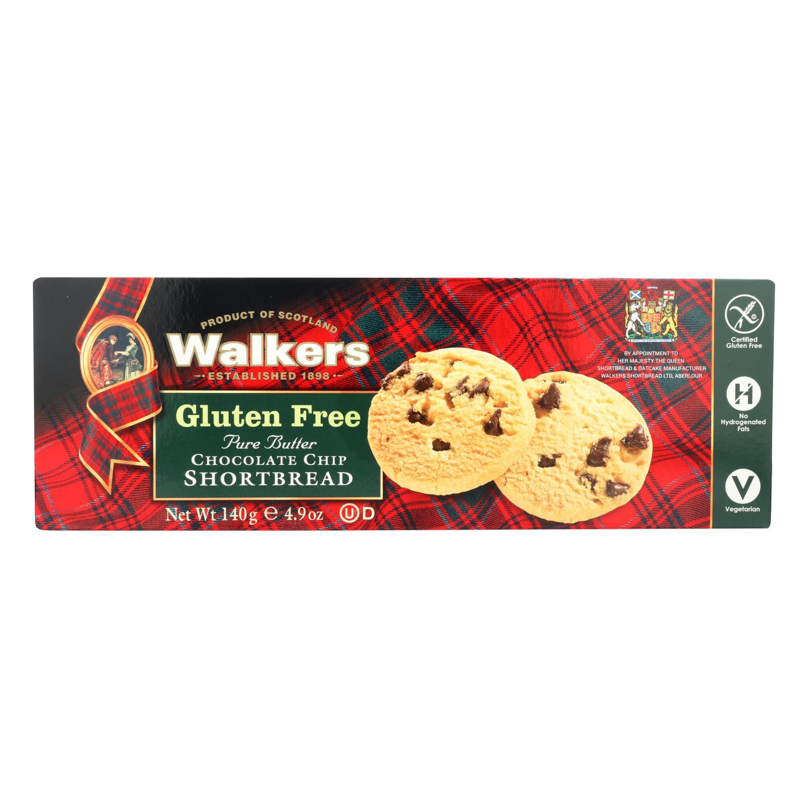 WALKER'S 4.9oz GLUTEN FREE CHOCOLATE CHIP SHORTBREAD