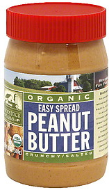 WOODSTOCK 18oz PEANUT BUTTER EASY SPREAD CRUNCH SALTED ORGANIC