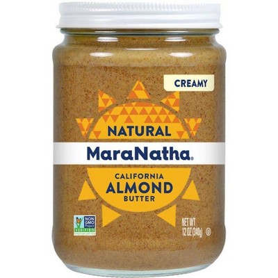 MARANATHA NATURAL FOODS 12oz ALMOND BUTTER CREAMY NO STIR 
