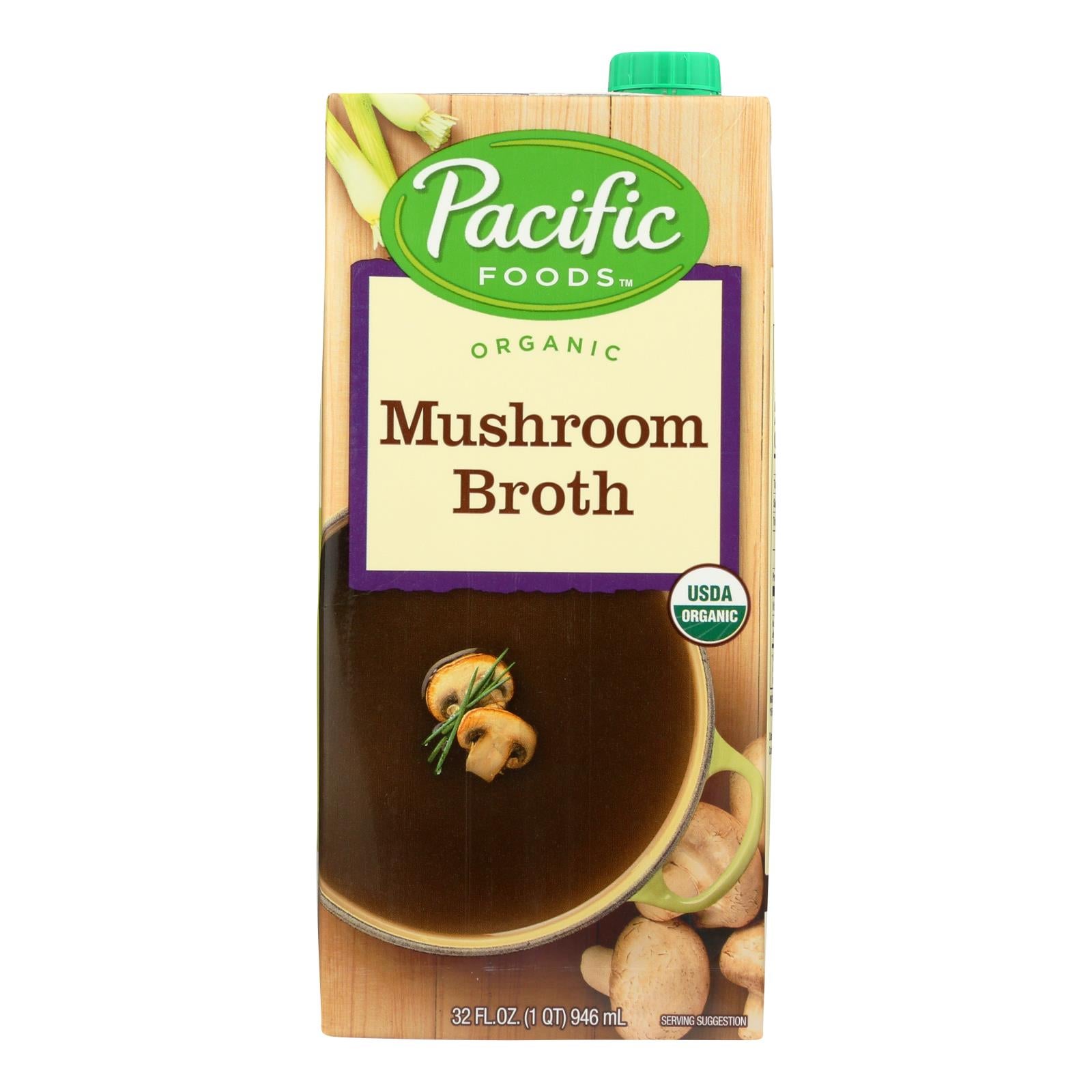 PACIFIC FOODS 32oz ORG MUSHROOM BROTH