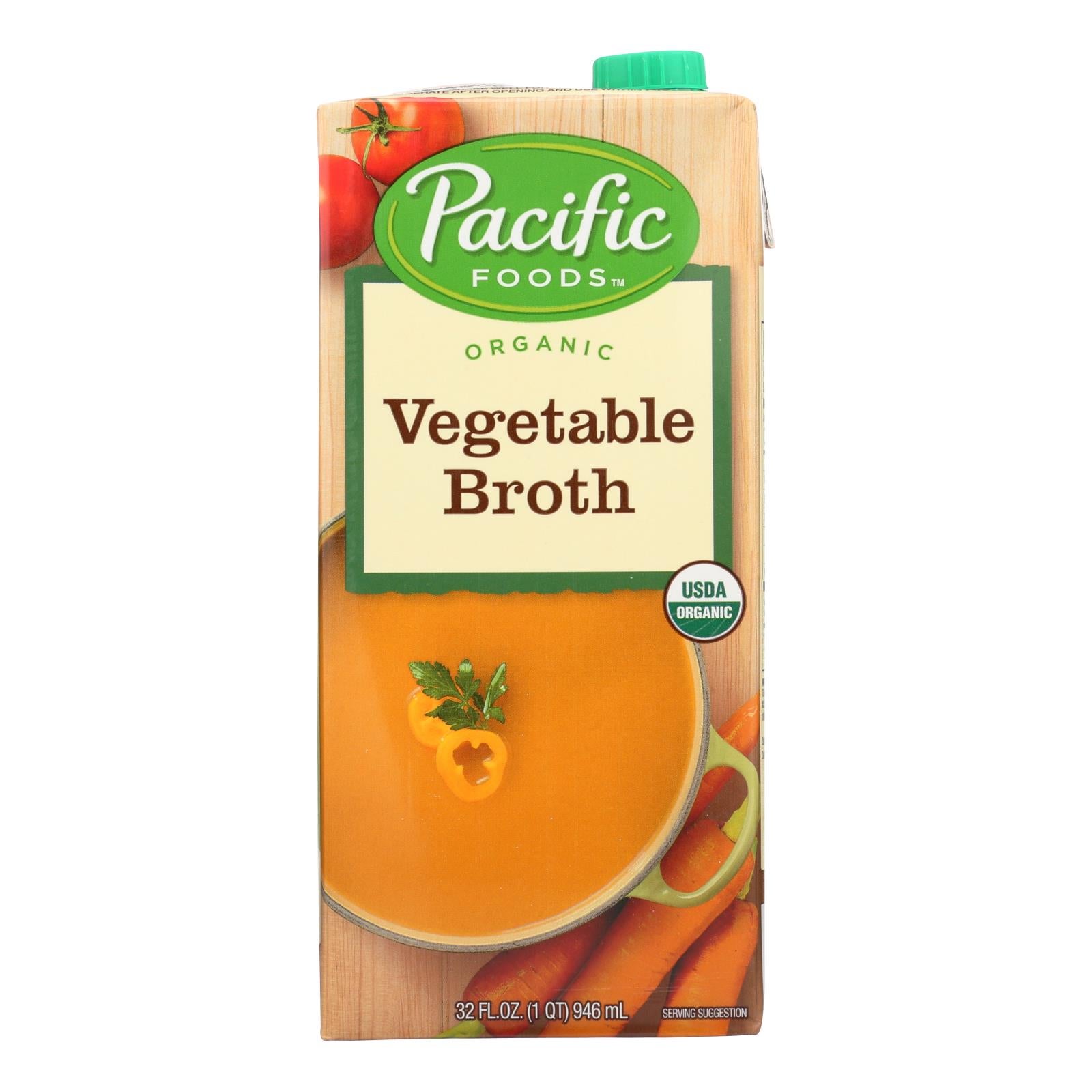 PACIFIC FOODS 32oz ORG VEGETABLE BROTH