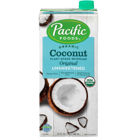 PACIFIC FOODS 32oz COCONUT MILK, ORIGINAL UNSWEETENED