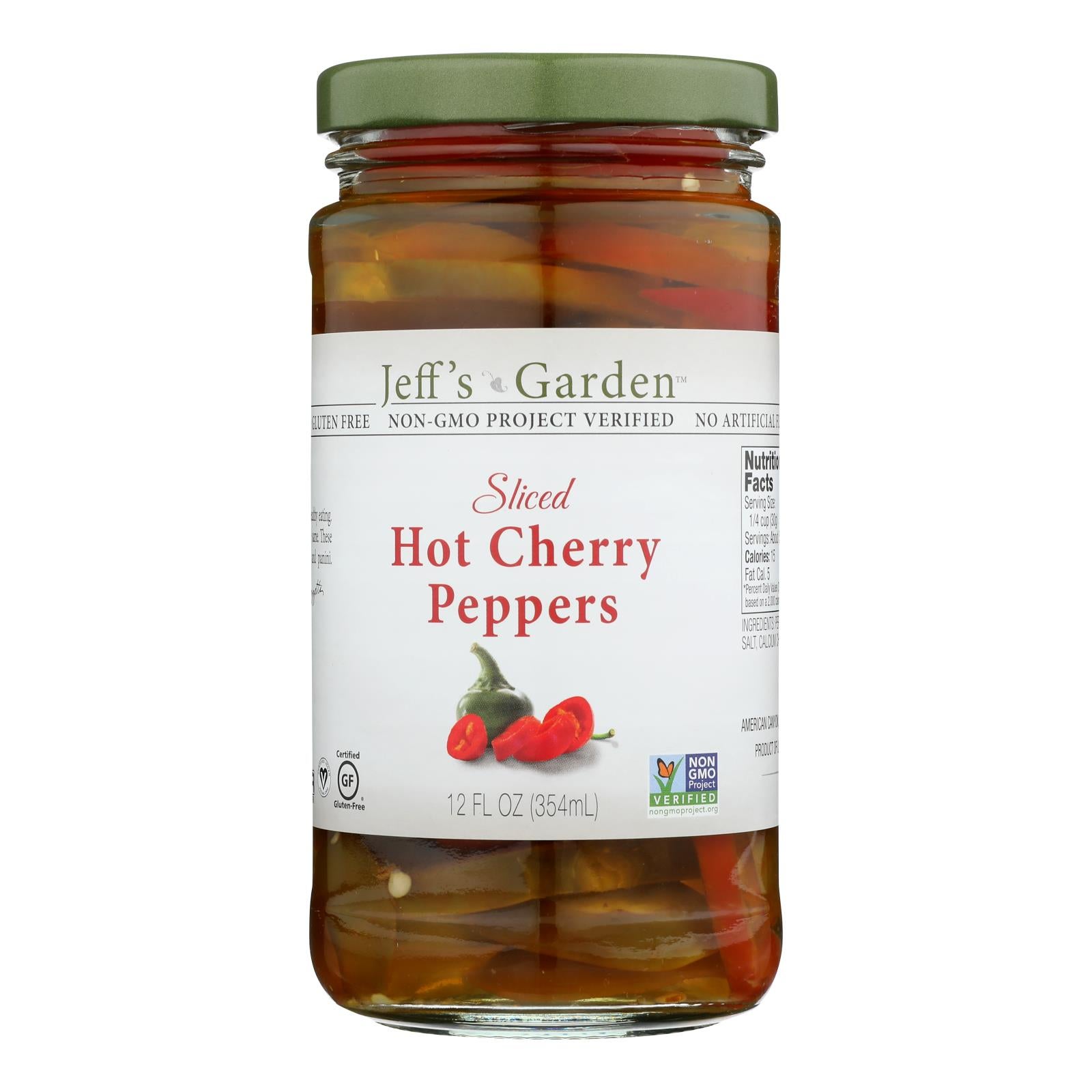 JEFF'S NATURAL 12FLOZ SLICED HOT CHERRY PEPPER