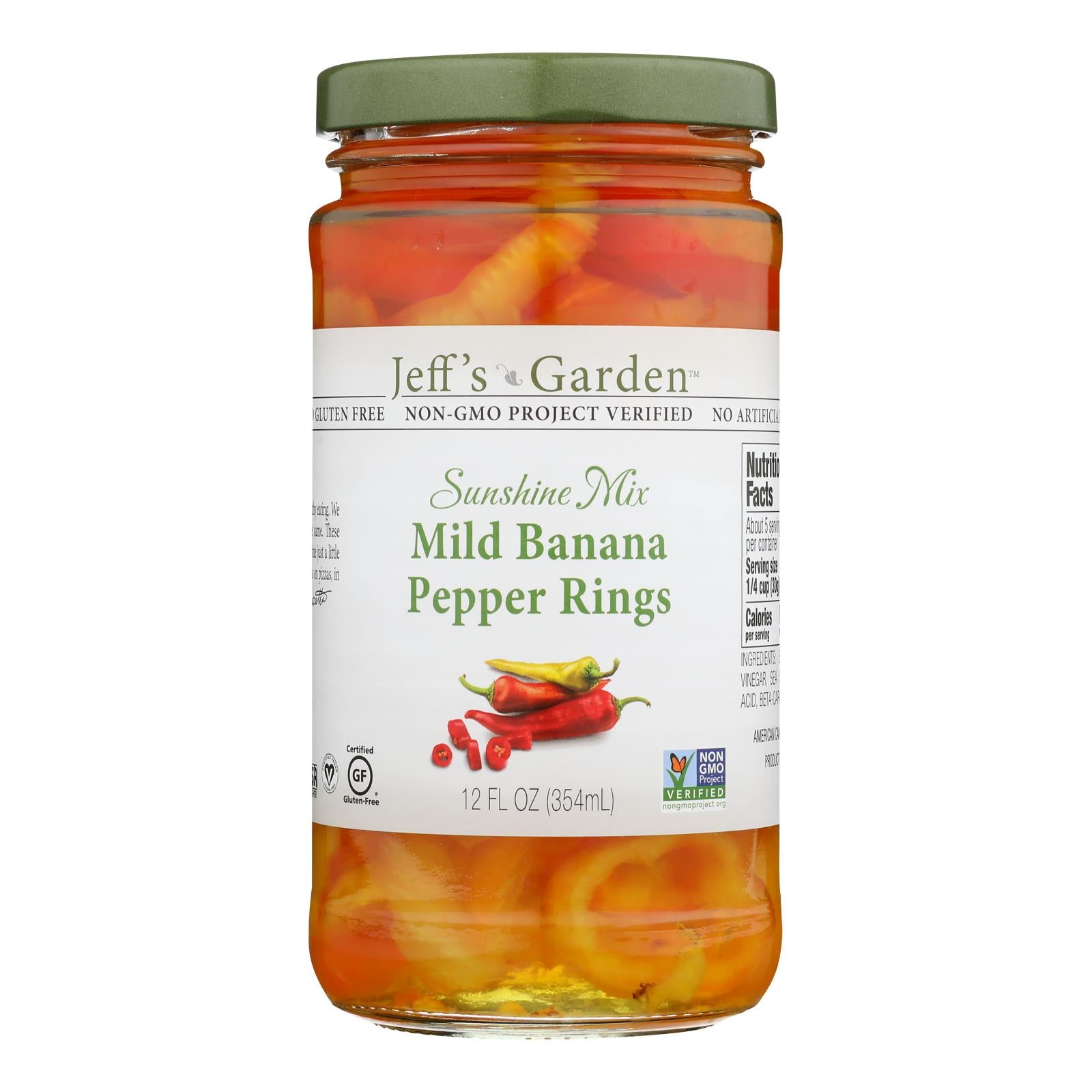 JEFF'S NATURAL 12FLOZ  BANANA PEPPER MILD SLICED 