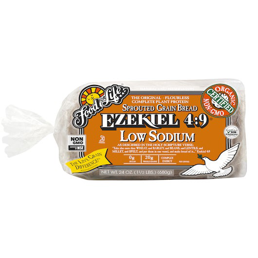 FOOD FOR LIFE 24oz EZEKIEL SPROUTED WHOLE GRAIN LOW SODIUM