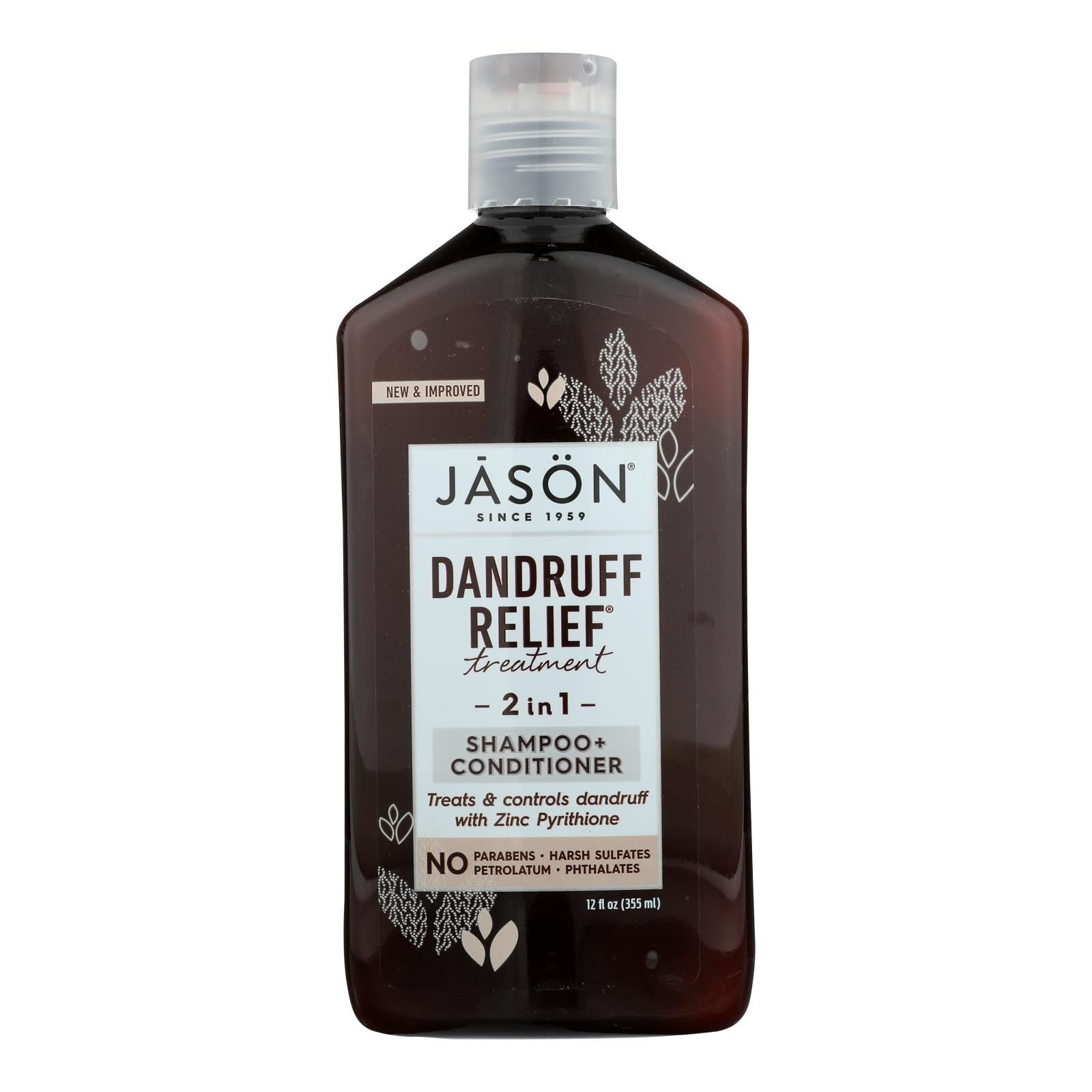 JASON 12FLOZ NATURAL PRODUCTS SHAMPOO AND CONDITIONER TREATMENT DANDRUFF RELIEF