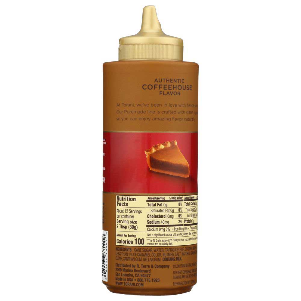 TORANI 16.5OZ PUMPKIN PIE PUREMADE SAUCE