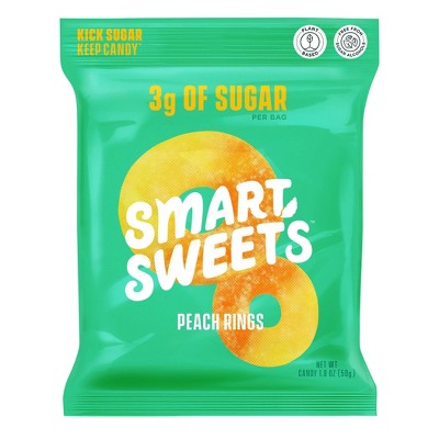 SMARTSWEETS 1.8OZ GUMMY PEACH RINGS 