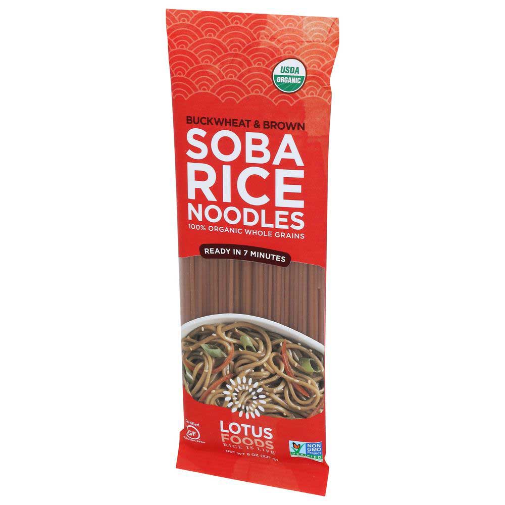 LOTUS FOODS - 8oz NDLS ORGANIC BKWT/BN RC SOBA