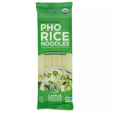 LOTUS FOODS 8oz NOODLES RICE PHO ORG