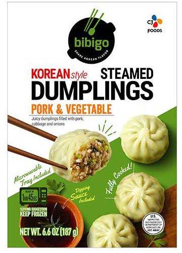BIBIGO KOREAN STYLE PORK AND VEGETABLE POTSTICKERS/DUMPLING, 6.6oz 9 PER CASE