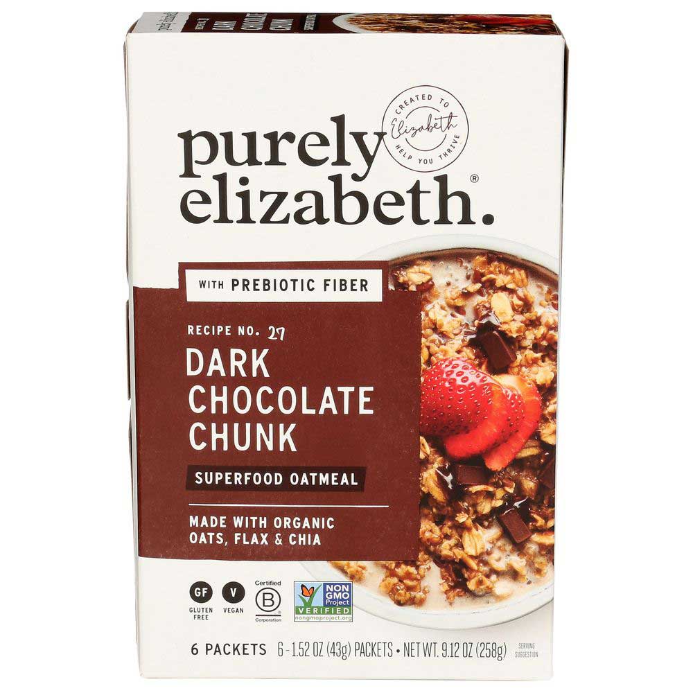 PURELY ELIZABETH 9.12oz DARK CHOCOLATE CHUNK OATMEAL