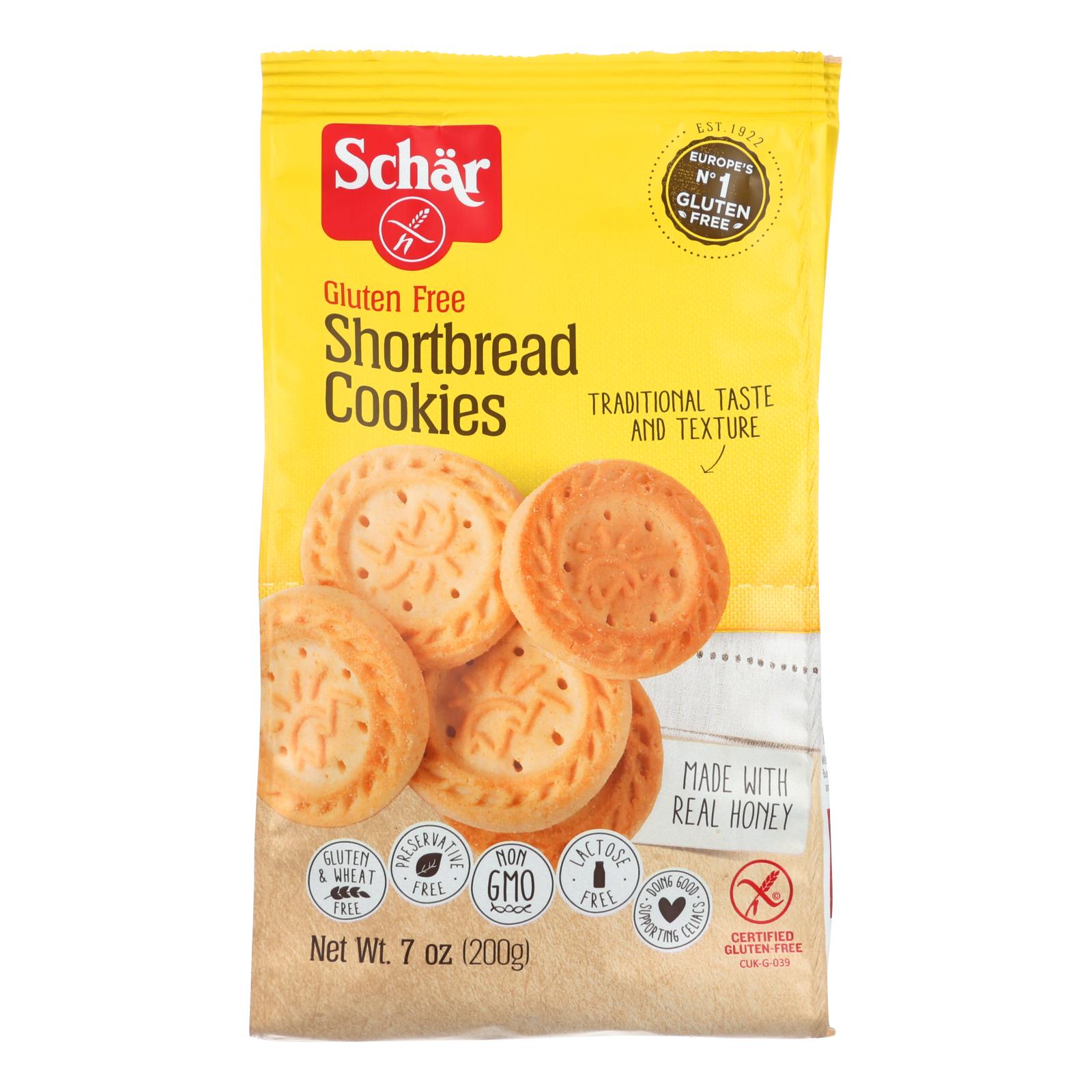 SCHAR 7oz SHORTBREAD COOKIES GLUTEN FREE 