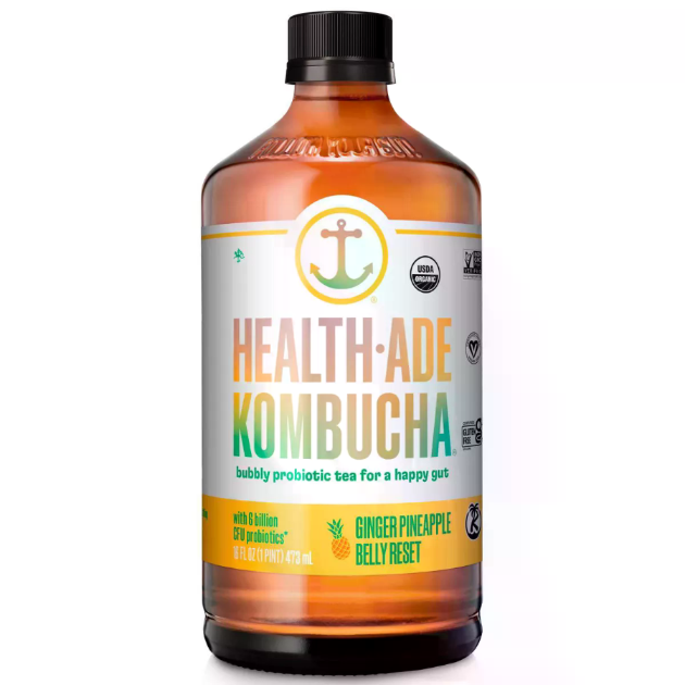 HEALTH ADE 16oz ORGANIC GINGER & PINEAPPLE RESET KOMBUCHA