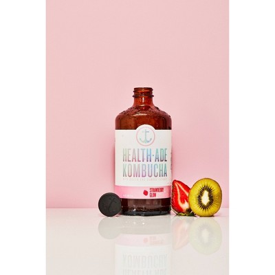 HEALTH ADE 16oz ORGANIC STRAWBERRY GLOW KOMBUCHA
