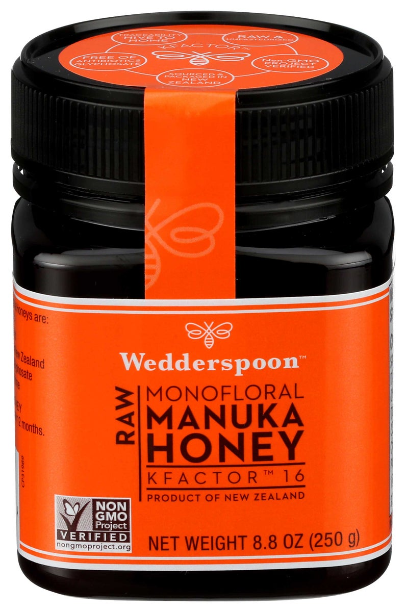 WEDDERSPOON 8.8OZ RAW MANUKA HONEY,MONOFLORAL  KFACTOR