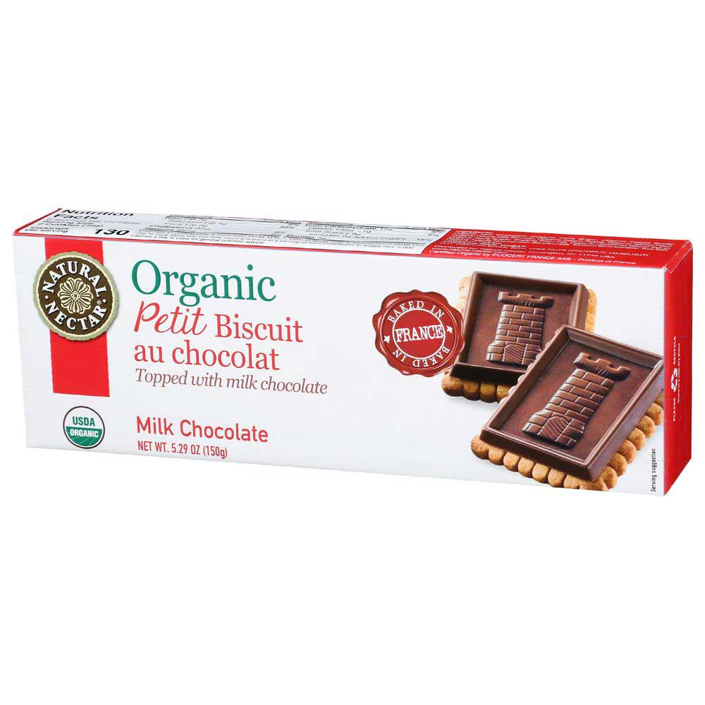 NATURAL NECTAR 5.29oz ORG PETIT BISCUIT MILK CHOCOLATE 