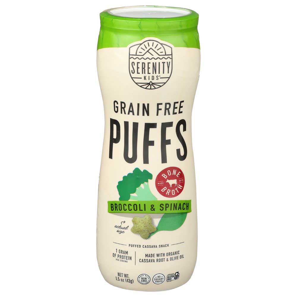 SERENITY KIDS 1.5oz PUFFS BONE BROTH BROCCOLI SPINACH
