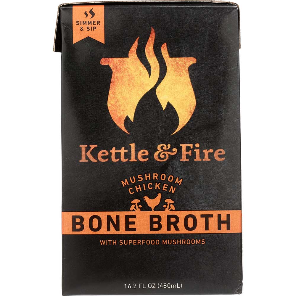 KETTLE & FIRE 16.9oz MUSHROOM CHICKEN BONE BROTH