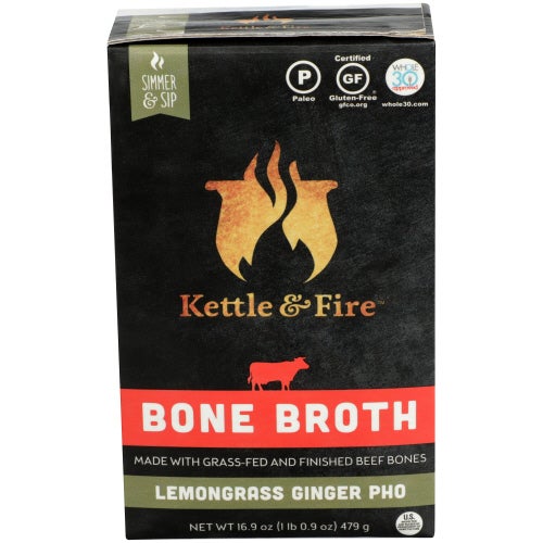 KETTLE & FIRE 16.9oz LEMONGRASS GNGER BEEF BONE BROTH