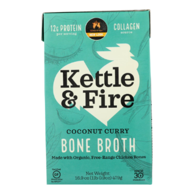KETTLE AND FIRE 16.9oz COCONUT CURRY BONE BROTH