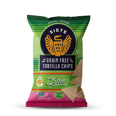 SIETE 5oz LIME TORTILLA CHIPS