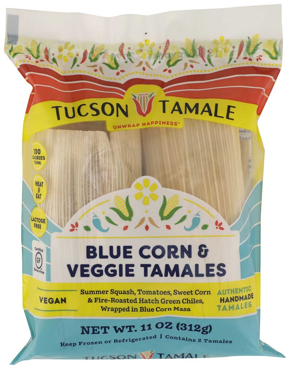 TUCSON TAMALE 11oz BLUE CORN AND VEGGIE TAMALES
