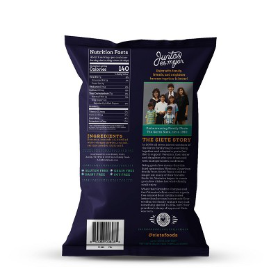 SIETE 5.5oz POTATO CHIPS SEA SALT & VINEGAR