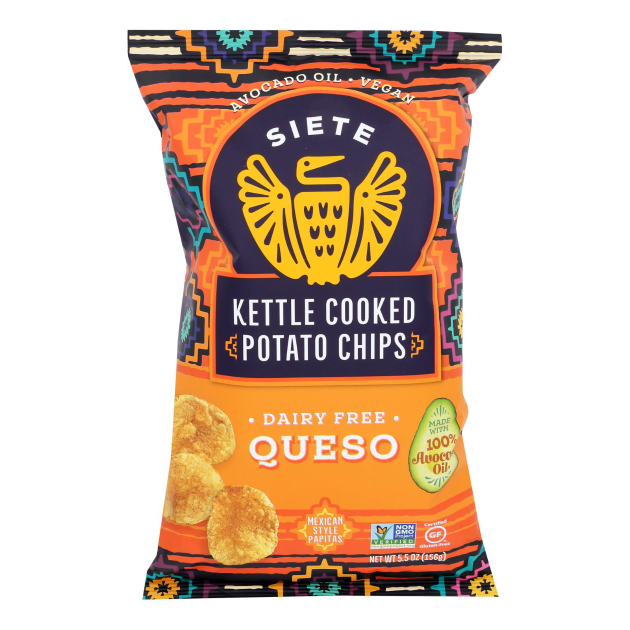 SIETE 5.5oz POTATO CHIPS QUESO