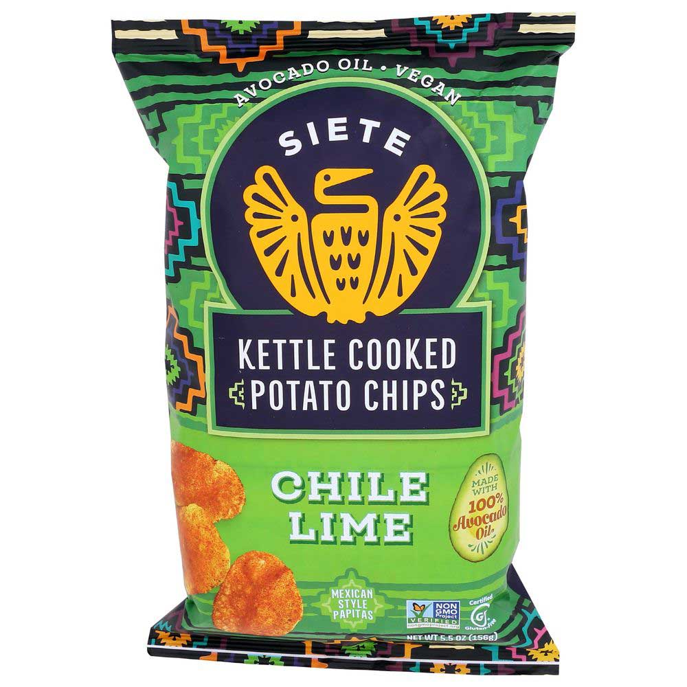 SIETE 5.5oz POTATO CHIPS CHILE LIME