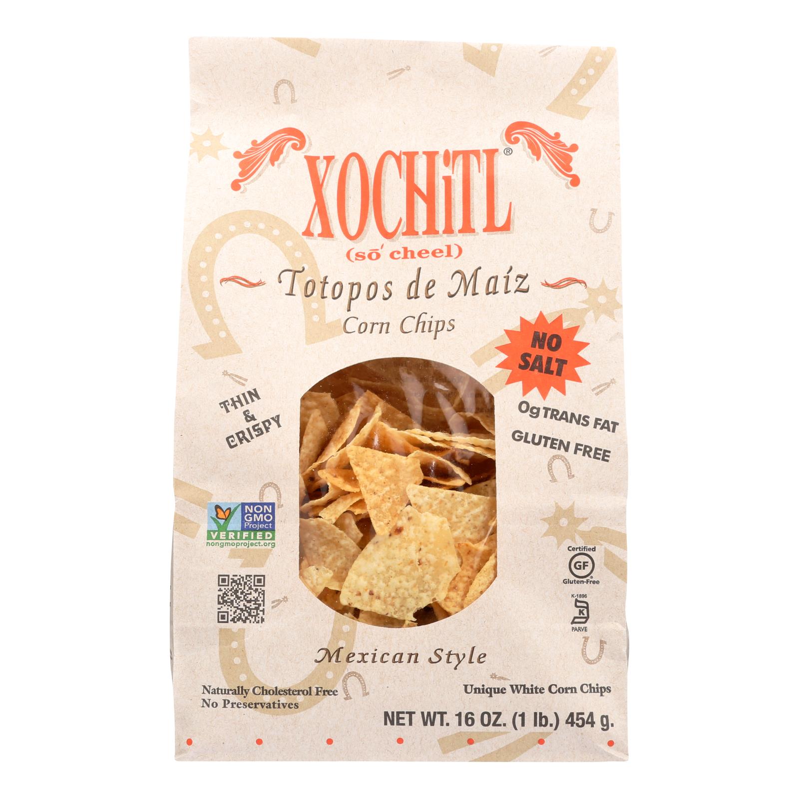 XOCHITL 16oz CORN CHIPS UNSALTED 