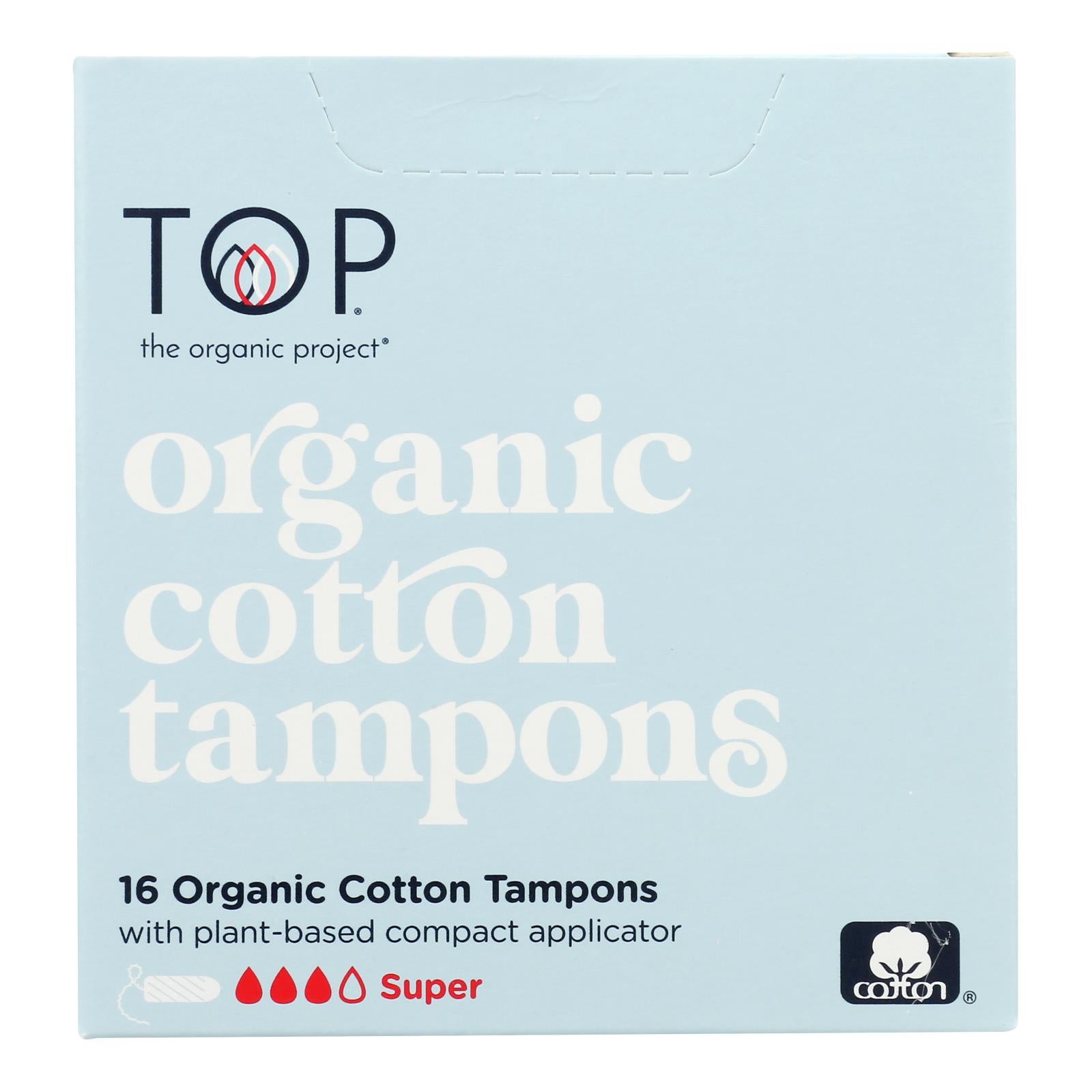TOP THE ORGANIC PROJEct TAMPON SUPER APPLICATOR 1 EACH 1-16 CT