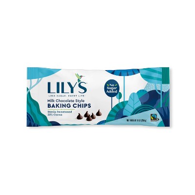 LILY'S SWEETS 9oz BAKING CHIPS MILK CHOCLAT