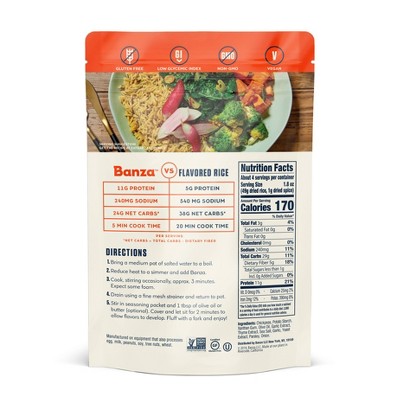 BANZA 7oz CHICKPEA RICE, GARLIC & OLIVE OIL