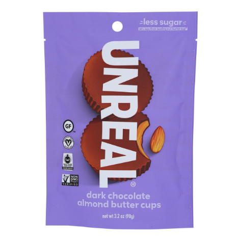 UNREAL 3.2oz DARK CHOCOLATE ALMOND BUTTER CUPS