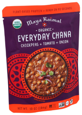 MAYA KAIMAL 10oz ORGANIC EVERDAY CHANA CHICKPEAS TOMATO & ONION