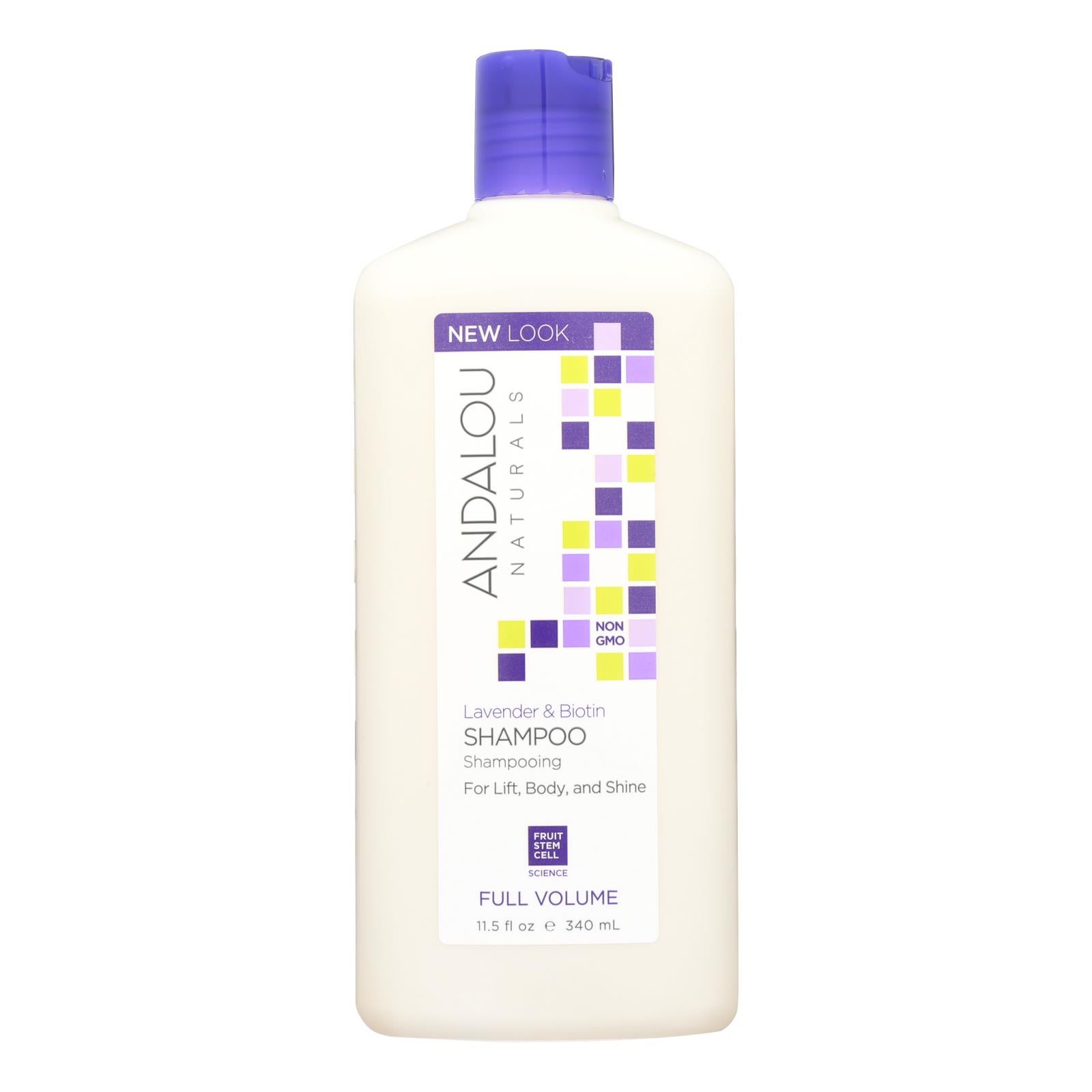 ANDALOU NATURALS 11.5oz FULL VOLUME SHAMPOO LAVENDER AND BIOTIN