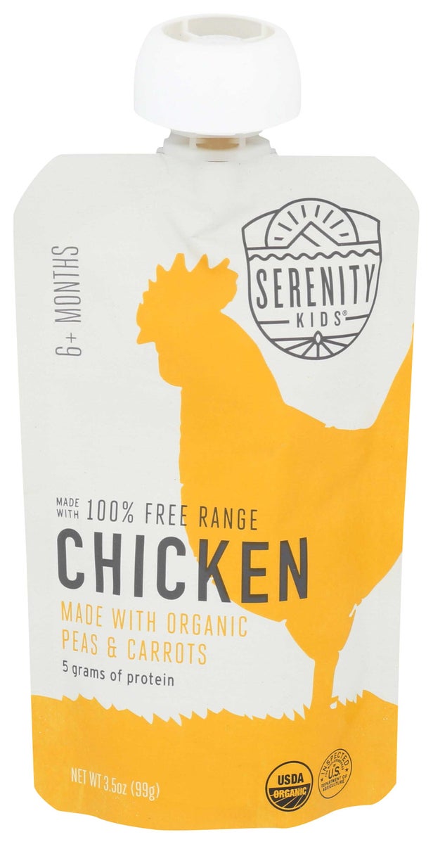 SERENITY KIDS 3.5oz POUCH CHICKEN,PEAS&CARROTS FREE RANGE