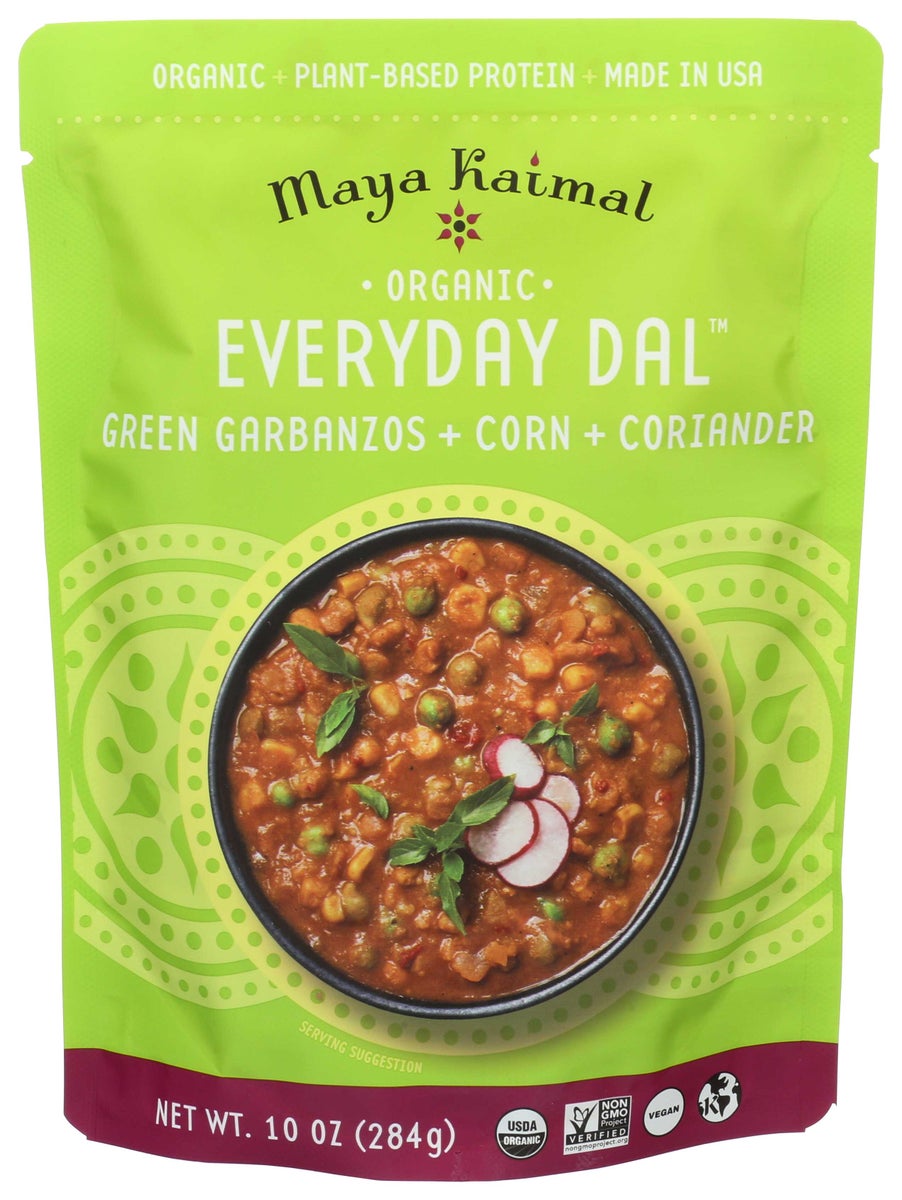 MAYA KAIMAL ORGANIC EVERYDAY DAL GREEN GARBANZO CORN CORIANDER CS OF 6 10 OZ
