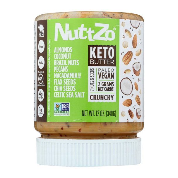 NUTTZO 12oz 7NUT & SEED BUTTER, KETO CRUNCHY