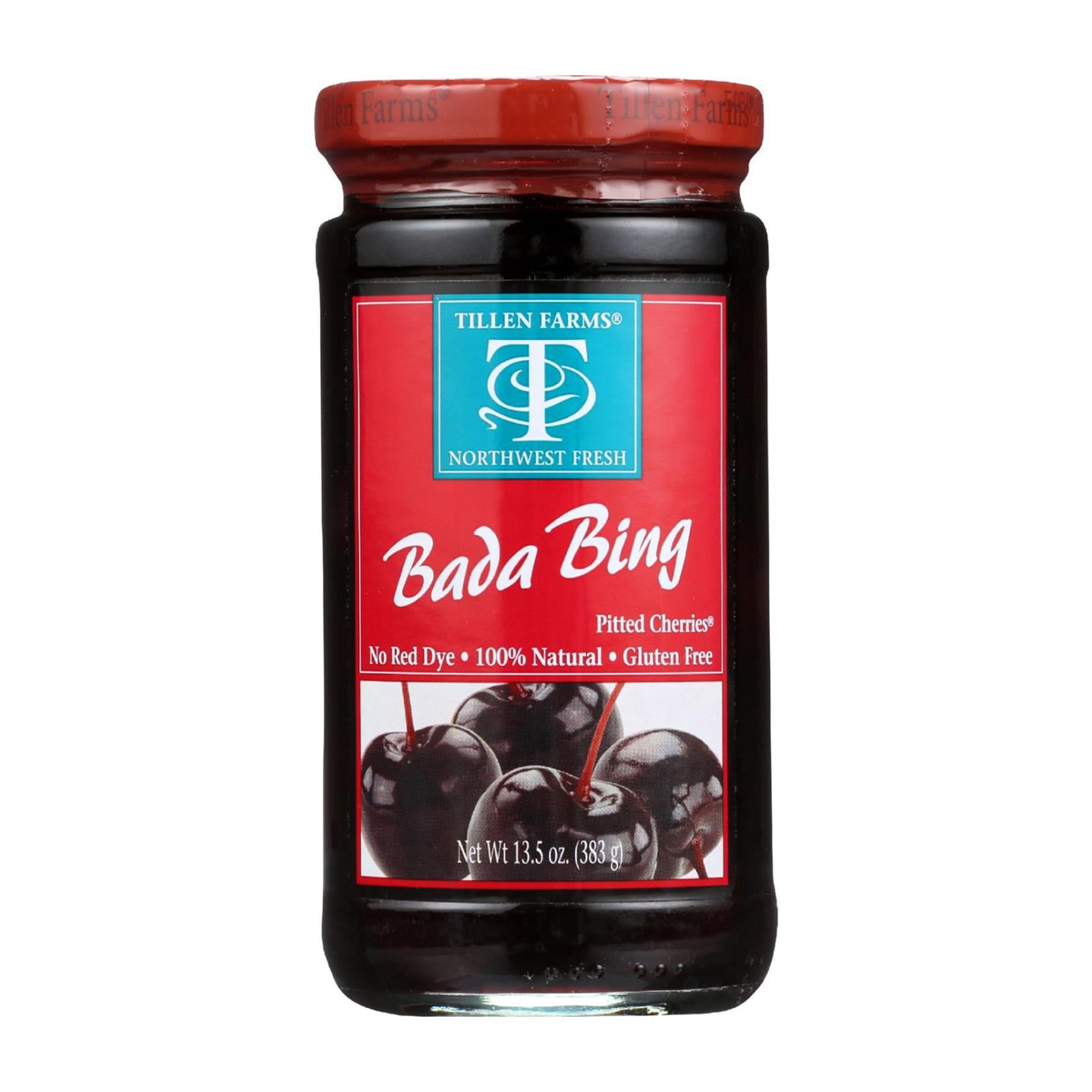 TILLEN FARMS 13.5OZ  CHERRIES BADA BING PITED&STEM-ON