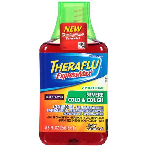THERAFLU 8.3floz EXPRESSMAX SEVERE COLD COUGH NIGHTTIME BERRY FLAVOR