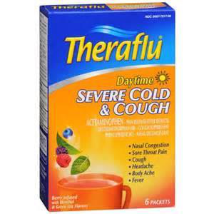 THERAFLU 6ct SEVERE COLD & COUGH DAYTIME 6pk INFUSED BERRY/GREEN TEA 
