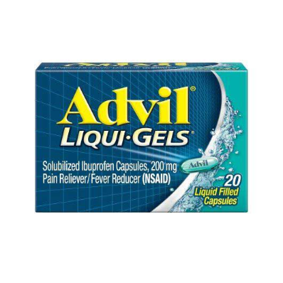 ADVIL 20ct LIQUI-GELS SOLUBILIZED IBUPROFEN LIQUID FILLED CAPSULE
