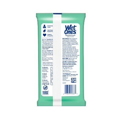 Wet Ones 20CT Sensitive Skin Hand Wipes Travel Pack - Fragrance Free