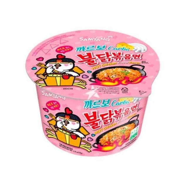 SAMYANG 3.70OZ CARBONARA BULDAK SPICY CHICKEN FLAVOR RAMEN BOWL