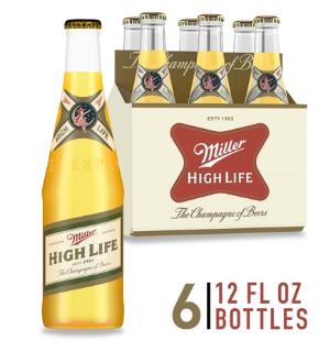 MILLER  HIGH LIFE  72floz (6PK) BOTTLES LONG NECK NR