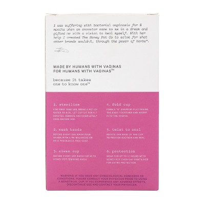 THE HONEY POT MENSTRUAL CUP SIZE 1 SILICN 1 EACH-1 EA